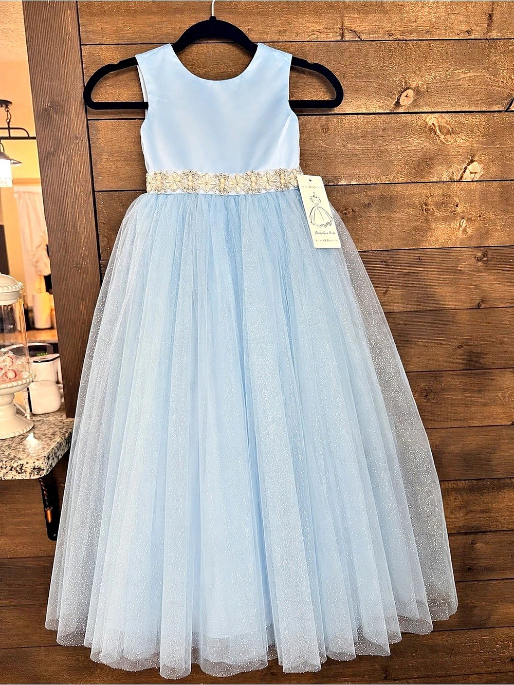 Flower Girl Dress Baby Blue Size 6 NWT